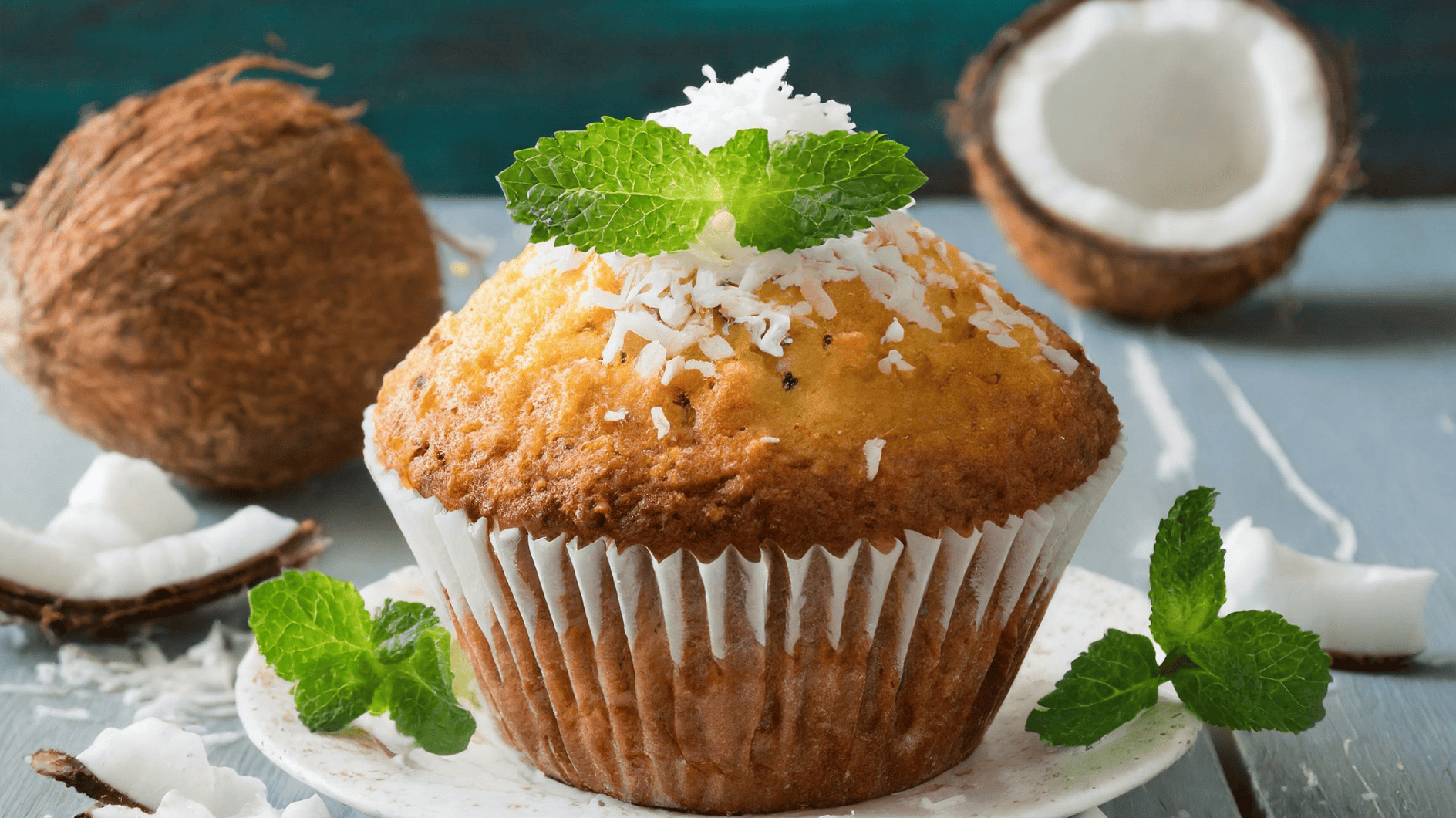 Muffins Juicy Juicy กับ Raffaello Core-พวกเขาทำให้คุณติดยาเสพติด