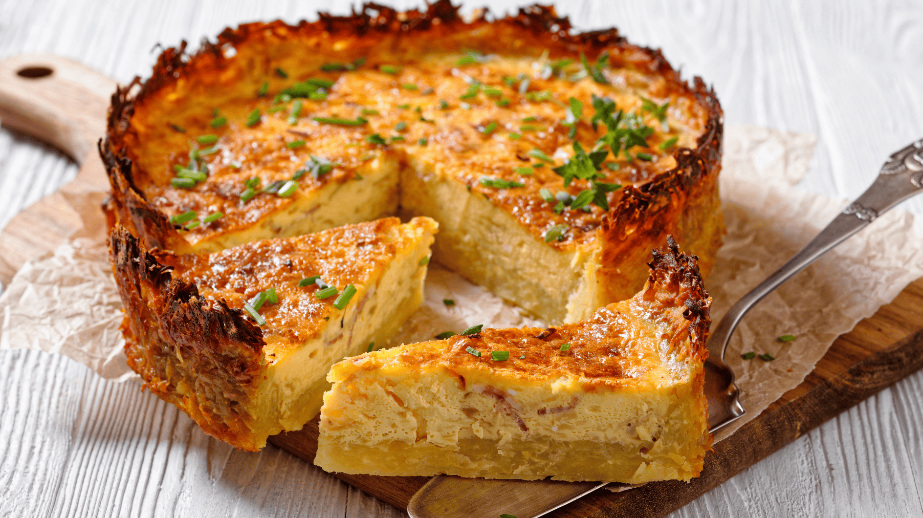 Quetsch Potato Quiche Lorraine: รีไซเคิลที่เหลืออร่อยแสนอร่อย